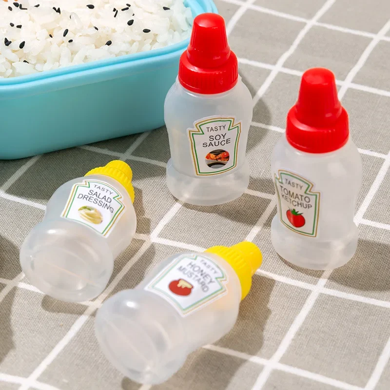 Mini Camping Sauce Kitchen Spice Racks Box Squeeze Cooking Utensils Bottle Salt Shaker Ketchup Condiment Dispenser Kids Lunch