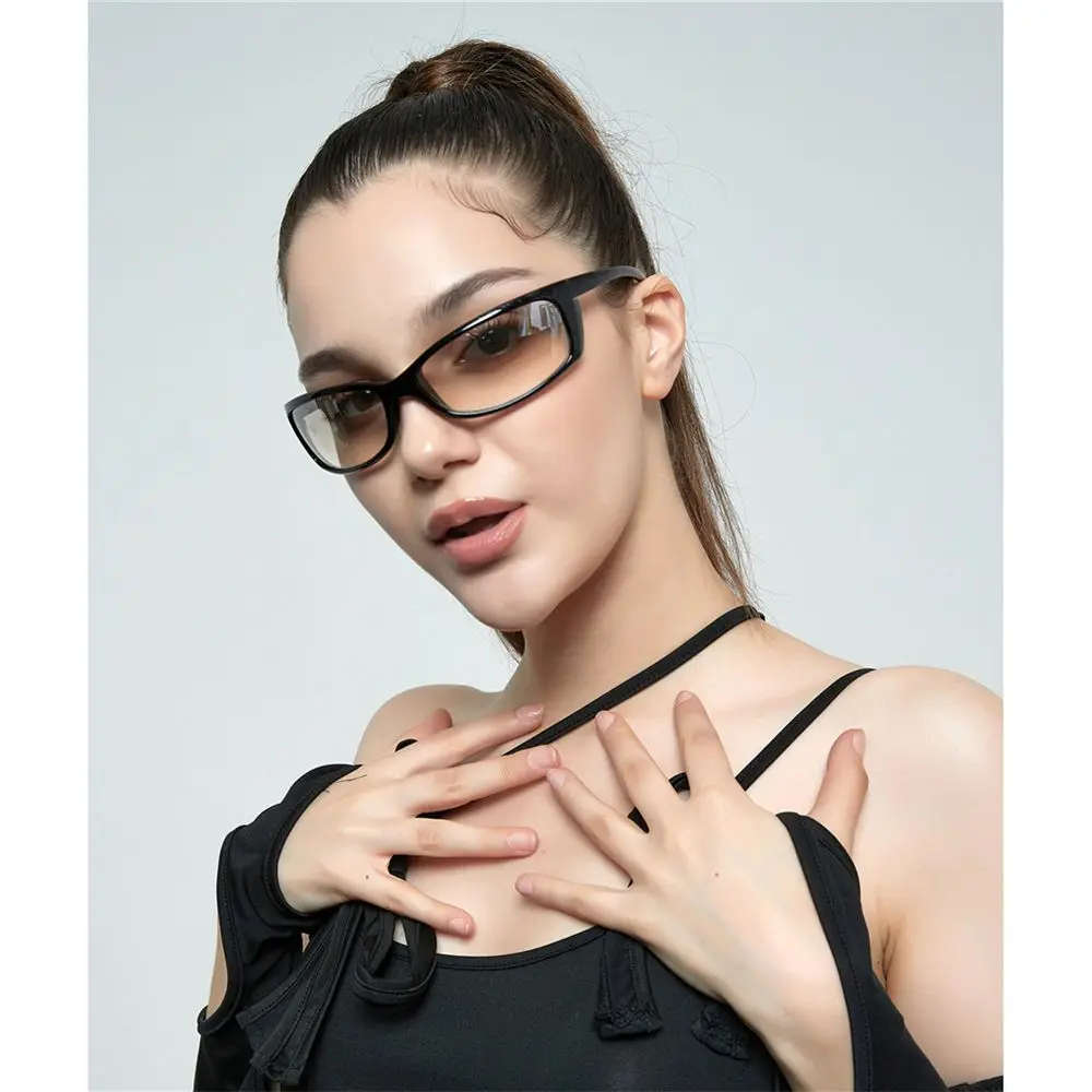 

Women Men Silver Eyeglasses UV400 Sport Shades Wrap Around Sunglasses Y2K Sunglasses Sun Glasses