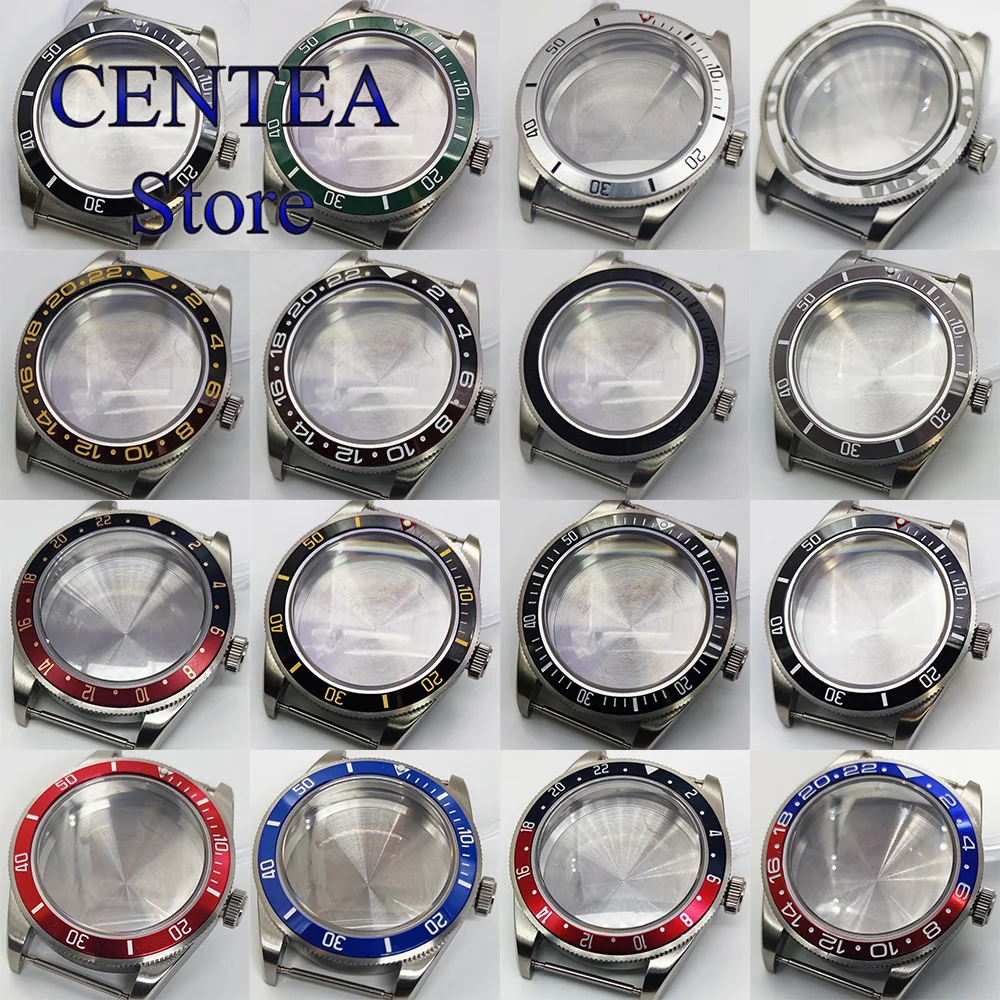 

RICHUS 39mm Silver Watch Case 200m water resistance Sterile Domed Sapphire Glass Solid Bottom Cover fit NH35 NH34 NH36 Movement