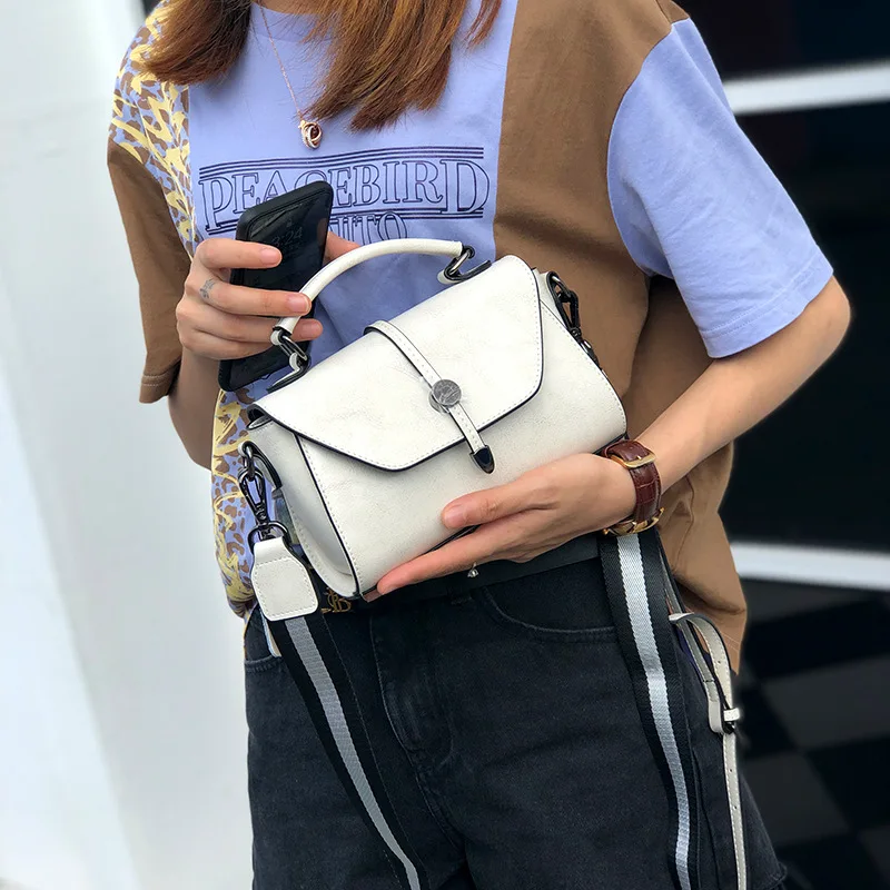 Small Phone Bag Women's Handbag Luxury Shoulder Bag Ladies Cowhide Leather Purse Messenger Crossbody Bag Summer Simple Versatile