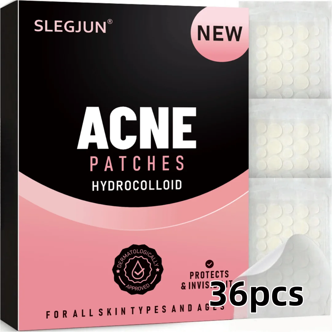 36 шт. Гідроколоїдні пластирі від прищів - поглинають Pus & Oil, зменшують почервоніння, невидимі, придатні для носіння на весь день