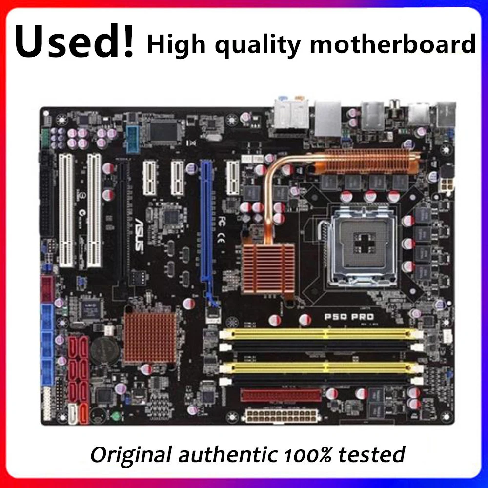 

For Asus P5Q Pro Desktop Motherboard P45 Socket LGA 775 Q8200 Q8300 DDR2 Original Used Mainboard On Sale