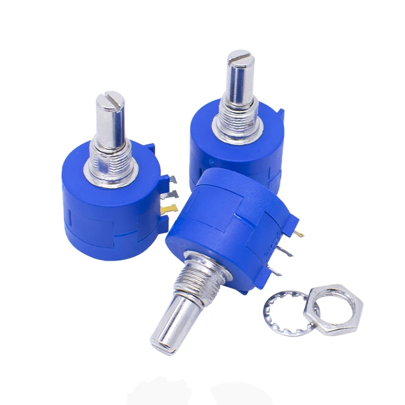 WAVGAT 3590S Multiturn Potentiometer 500 1K 2K 5K 10K 20K 50K 100K ohm Adjustable Resistor