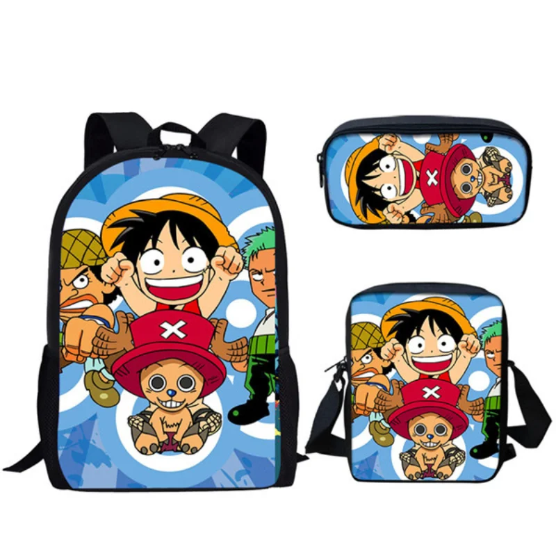 

Bandai One Piece ONEPIECE Anime Peripheral Backpack Shoulder Bag Large-capacity Student Pencil Case Children's Toys Gifts