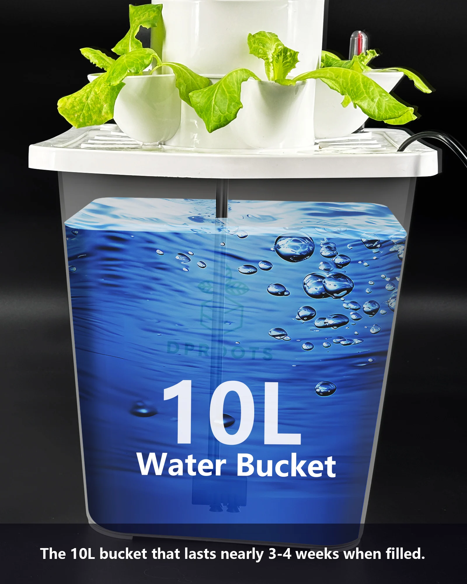 DPROOTS 30 Pods Indoor Vertical Hydroponics Growing Tower System for Herbs Vegetables Self-Watering Planting System