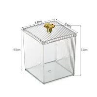 Transparent Cosmetics Storage Box Acrylic Makeup Organizer for Lipstick Removal Dust-Proof Cosmetics Storage Container 5