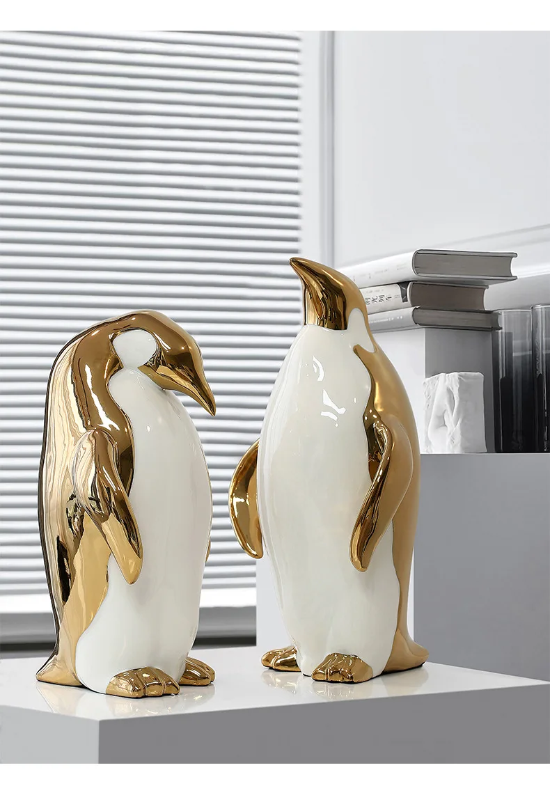 Nordic Ceramic Penguin Statue