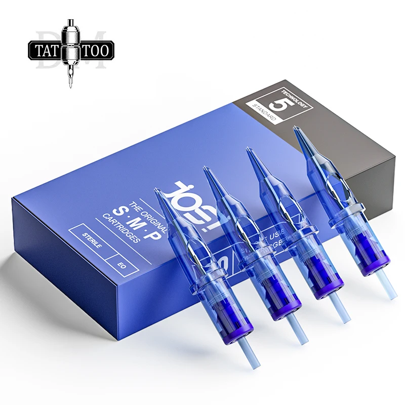 1set sterilized tattoo marker pen surgical skin microblading positioning tool with measuring ruler permanent makeup accessories Permanent Makeup Needles 20Pcs 04/06/08 1RL 3RL Disposable Sterilized SMP Cartridge Tattoo Needle with Safety Membrane System