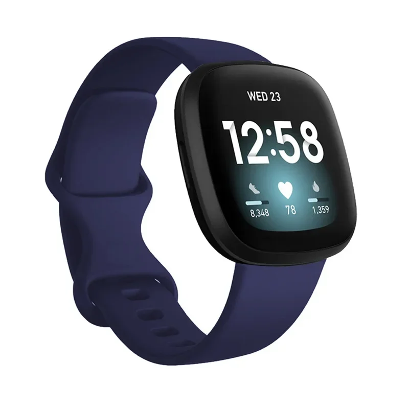 Silicone Sport Strap for Fitbit Versa and Sense - Soft Smartwatch Band Accessory