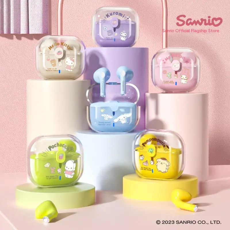 

Беспроводная Bluetooth-гарнитура Sanrio подлинный авторизованный co name Pacha Dog Family Series, симпатичная Нефритовая гарнитура Guigou Kulomi