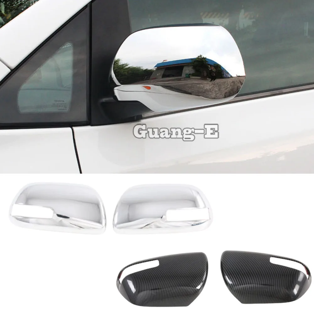 Car Abs Plastic Rear View Eyebrow Side Glass Mirror Cover Trim Frame