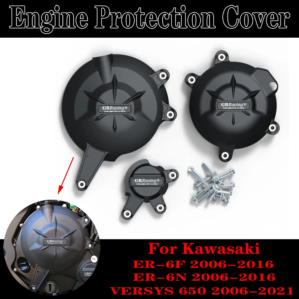 

For KAWASAKI ER6N ER-6N 2006-2016 ER6F ER-6F 2006-2016 Motorcycles For GB Racing Engine Cover Protective Case