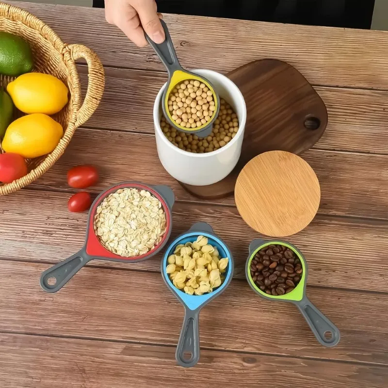 Collapsible Measuring Cups Set of 4 Silicone Measuring Tools for Baking and CookingKitchen Gadgets for Precise Measurements