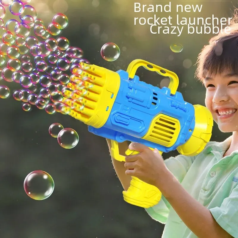 Pistola de burbujas de cohete portátil de 45 agujeros, estilo Tiktok,  juguete para niños, Gatling - AliExpress