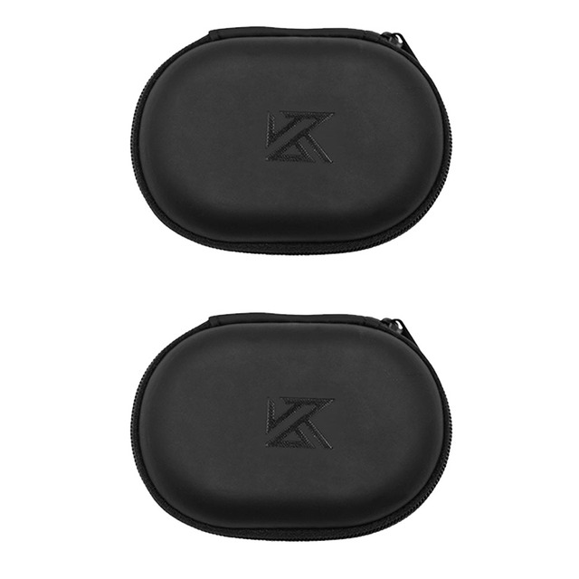 Earphones Oval Storage Bag Wired Headphones PU Zipper Storage Box Portable Hold Storage Case Container for KZ BA10 AS10 ES4
