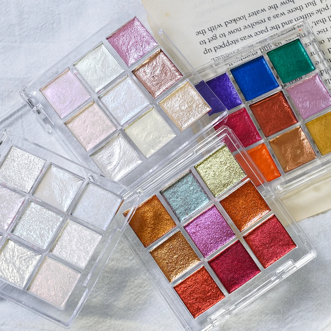 Glitter Per Unghie Pigmento Solido Acquerello Blu Viola Aurora Manicure Decor Metallic Draw Smudge Acquerello Polvere Per Unghie