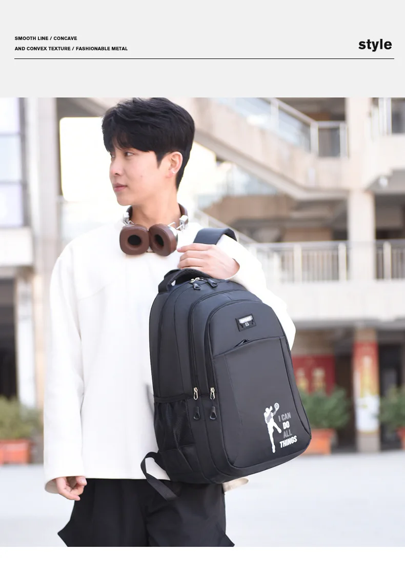 Neue Mode Herren Rucksack Große Kapazität Casual Rucksack Laptop Tasche Mode Vielseitig Verdicken Doppel Schulter Taschen 2026 Im Angebot – Detail 20
