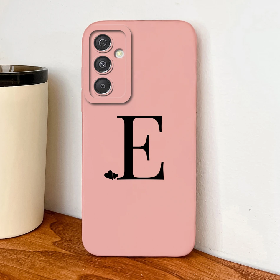 Simple Letters Liquid Silicone Phone Case - High Quality Soft Back Cover