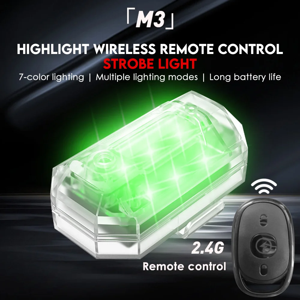 7colors Remote Control Aircraft Led Strobe Lights Long Battery Life
