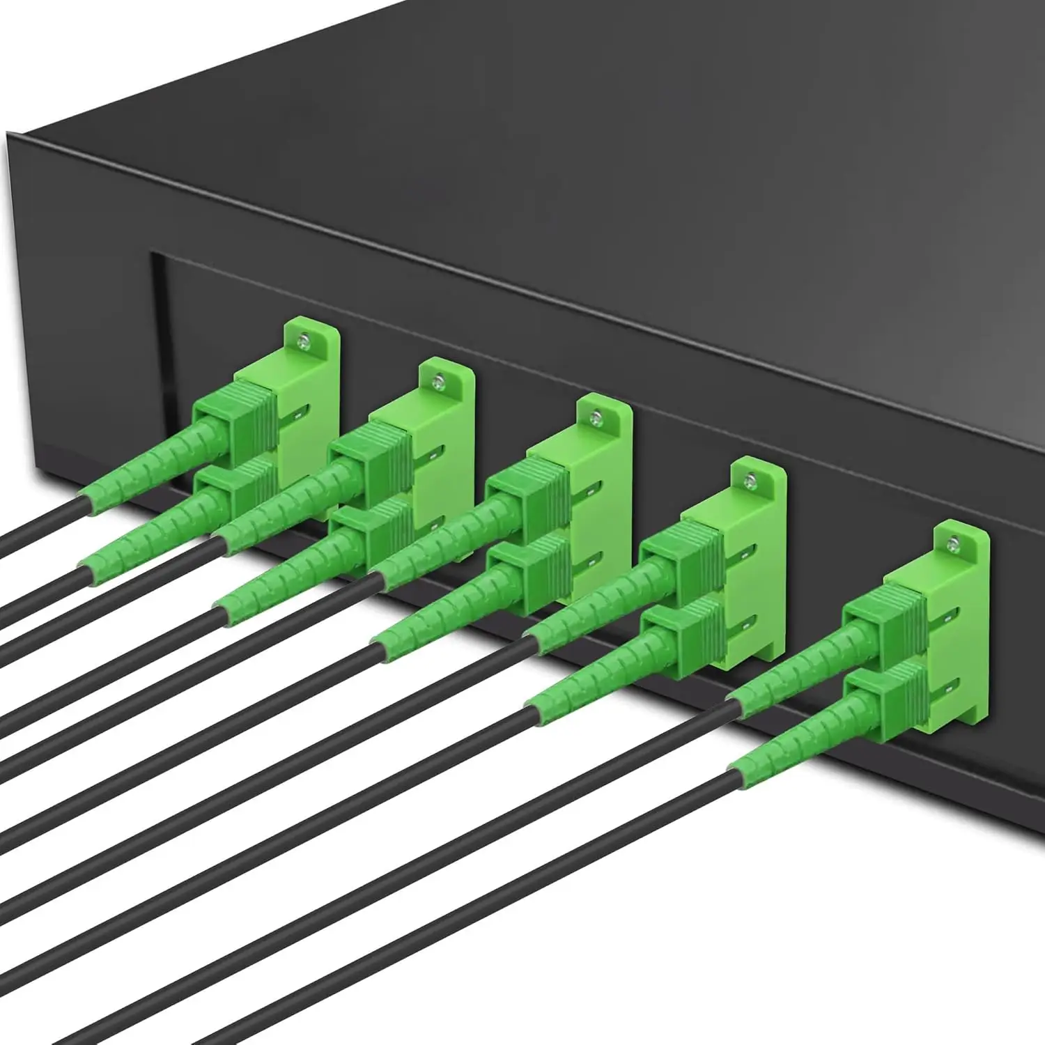 18-Pack SC/APC Fiber Couplers - Female To Female Simplex Singlemode Adapters
