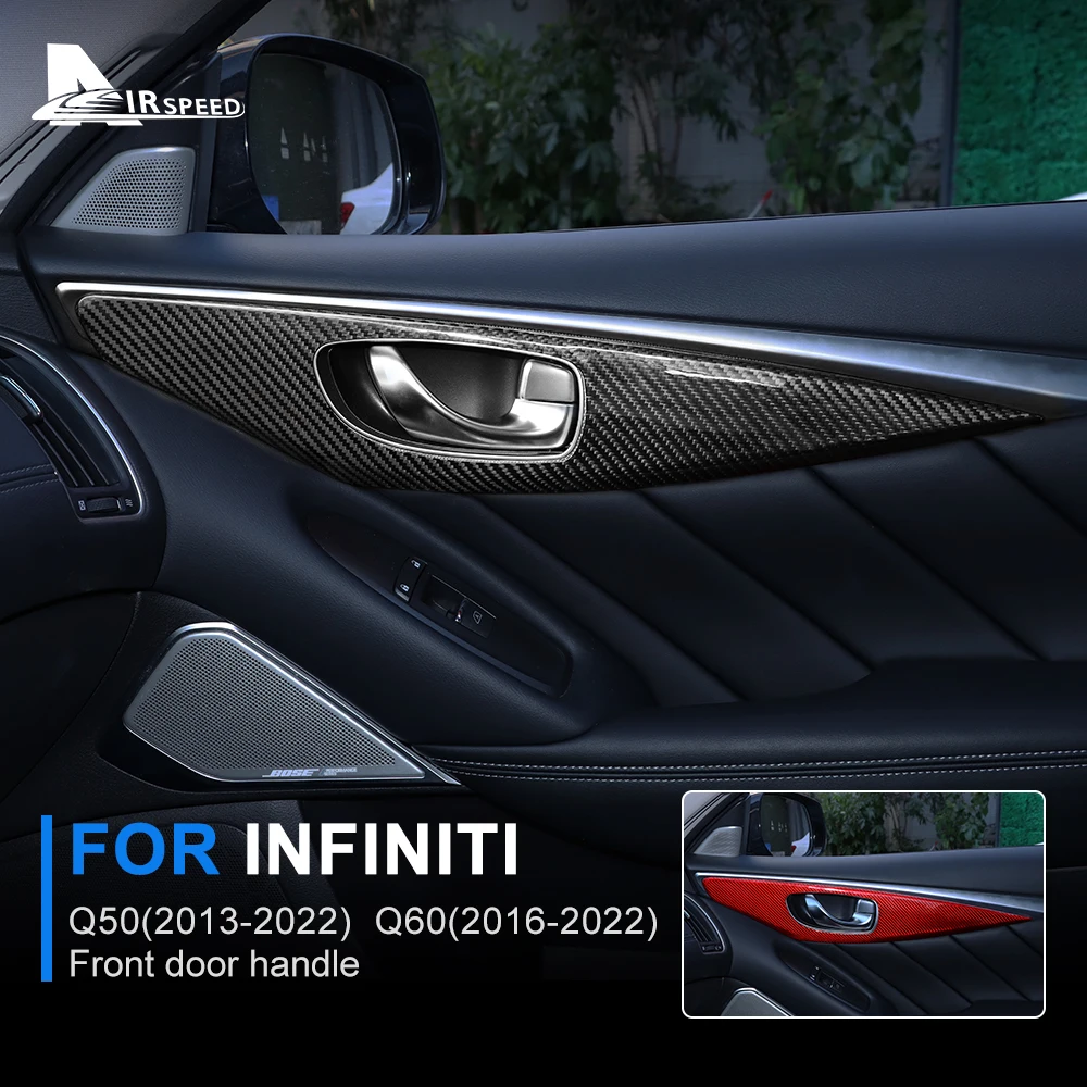 Real Carbon Fiber Sticker For Infiniti Q50 2013 2022 Q60 2016 2022 Car