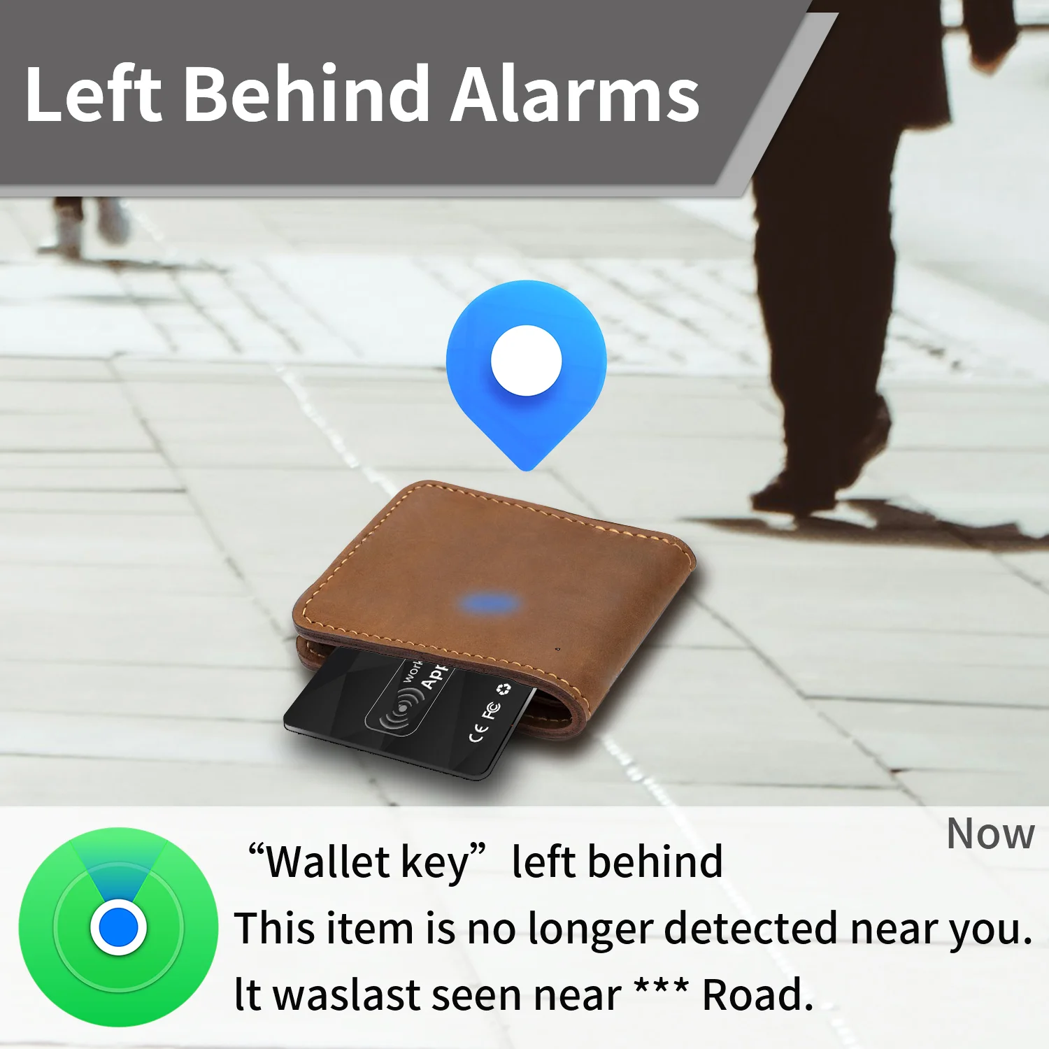 Bluetooth GPS Tracker Ultrathin Wallet Finder Card Bags Locator Magnetic Chargin