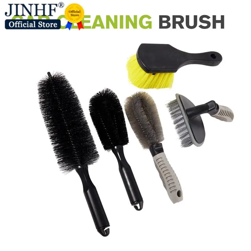 5 sizes Car Cleaning Brush Short Handled Tire Brush Soft Fur Car Wheel