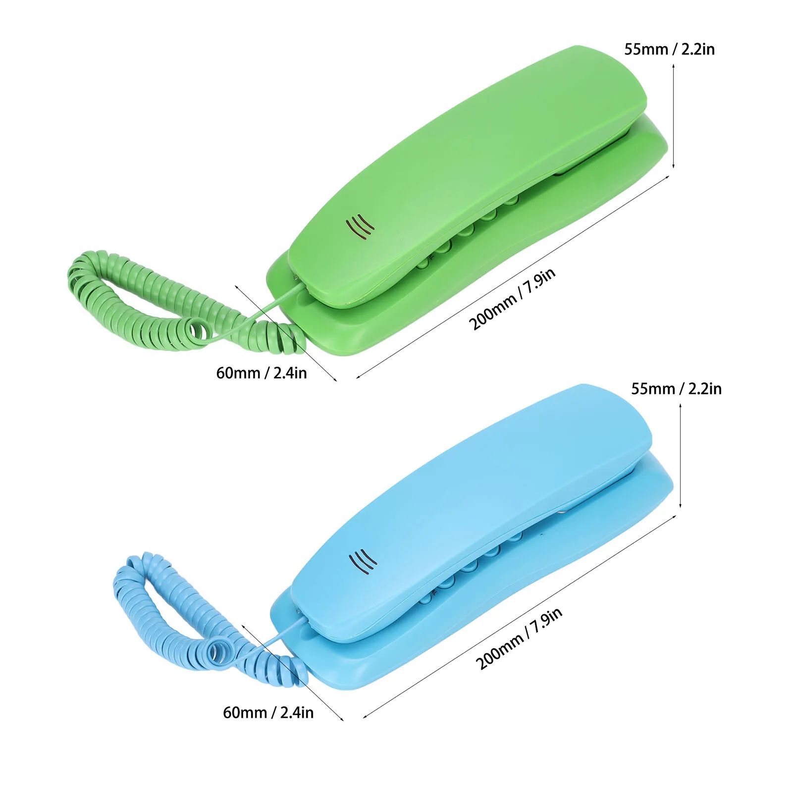 Landline Phone Wall Mountable Telephone Desktop Fixed Wired Phones with Mute Pause Function for Office Home Hotel Phone