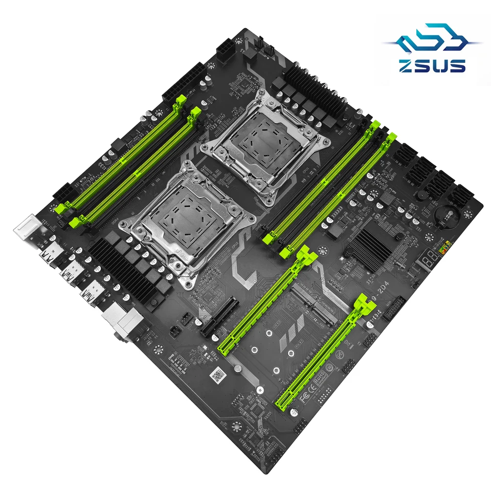 ZSUS X99 Dual CPU Motherboard Kit Xeon E5 2680 V4 with DDR4