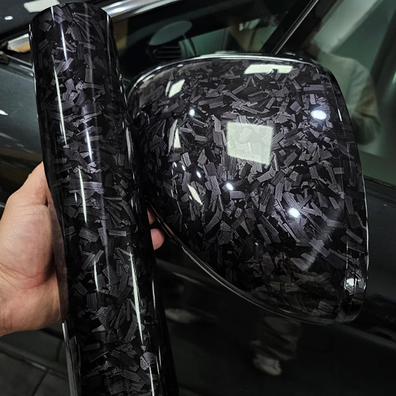 Cosmic Hex Black Carbon Fiber Vinyl Wrap for Vehicle Interior & Exterior