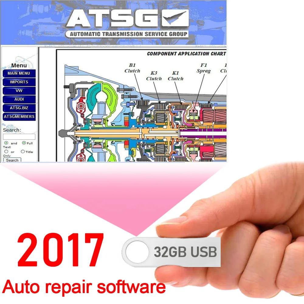 최신 2017 ATSG 소프트웨어 자동 진단, ATSG 소프트웨어 변속기 수리 매뉴얼, ATSG 기어 박스 수리 정보 자동 ...