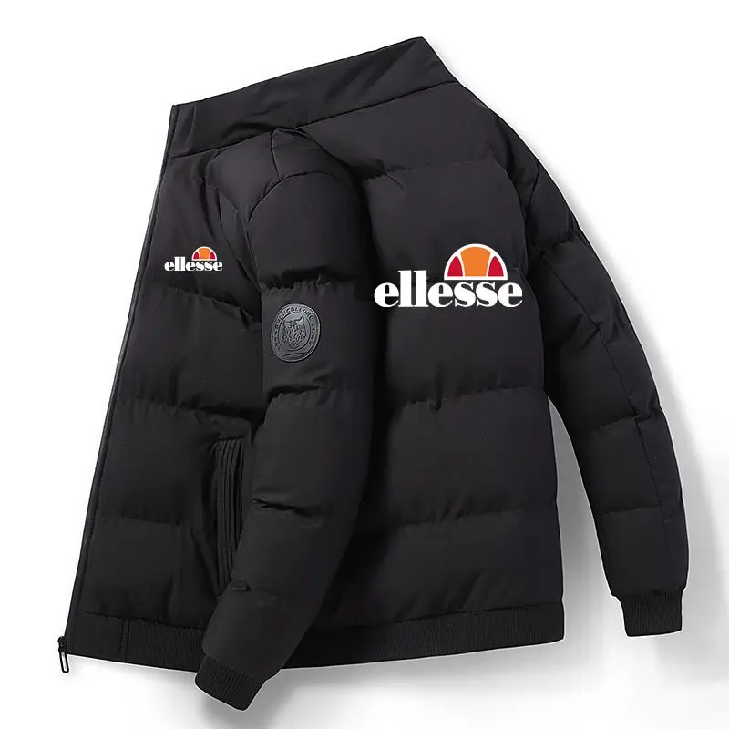 Men Winter Coat Autumn and Winter Men's Korean Style Zipper Casual Jacket Pilot Coat Scarf Collar Fashion Thin