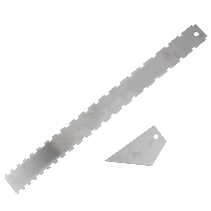 

Линейка для гитары с зубчатым наконечником и прямым краем, рокер, Инструмент Luthier из нержавеющей стали