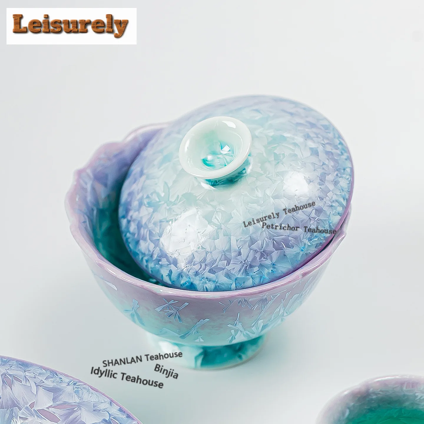 Kiln Fambe Crystal Glaze Teapot Handmade Tea Infuser Pot Tea Brewing Kettle Filter Teaware Gaiwan Teacups Pot Bearing Series