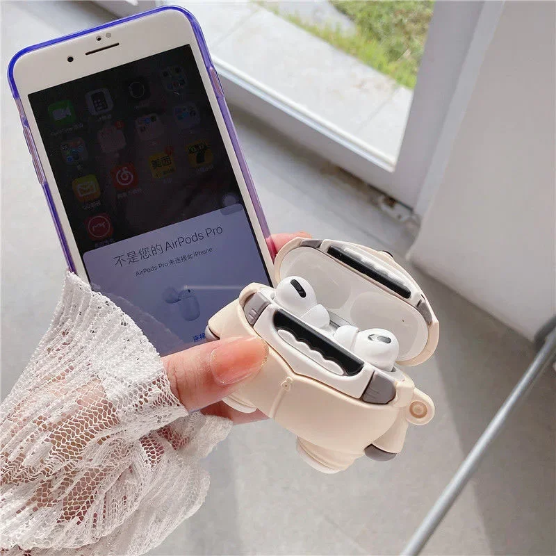 Cute 3D Silicone Cartoon Shark Dog Earphone Case Cover