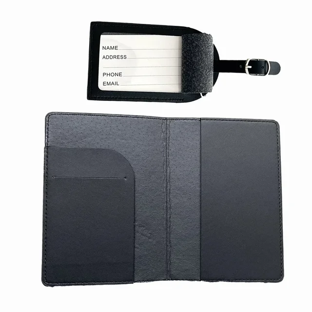 Porta Passaporto In PU Con Etichette Bagaglio - Anti-furto, Blu, Per Viaggi Business E Vacanze - Foto 6