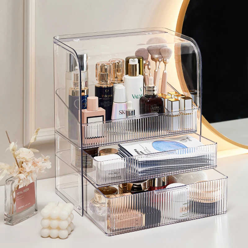 

Cosmetic Storage Box Bathroom Big Capacity Waterproof Dustproof Jewelry Makeup Organizer Home Skin Care Make Up Storage Drawer