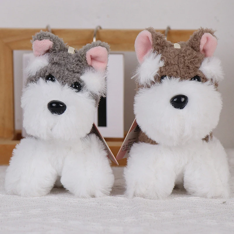 Schnauzer Puppy Schnauzer En Peluche LLavero De Peluche De