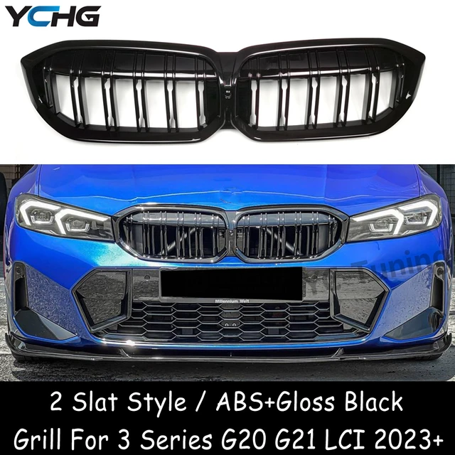 G20 LCI Double Line ABS Glossy Black Front Bumper Replacement Grille For BMW  3 Series G20 318i 320i 330i M340i M340d 2023-IN - AliExpress