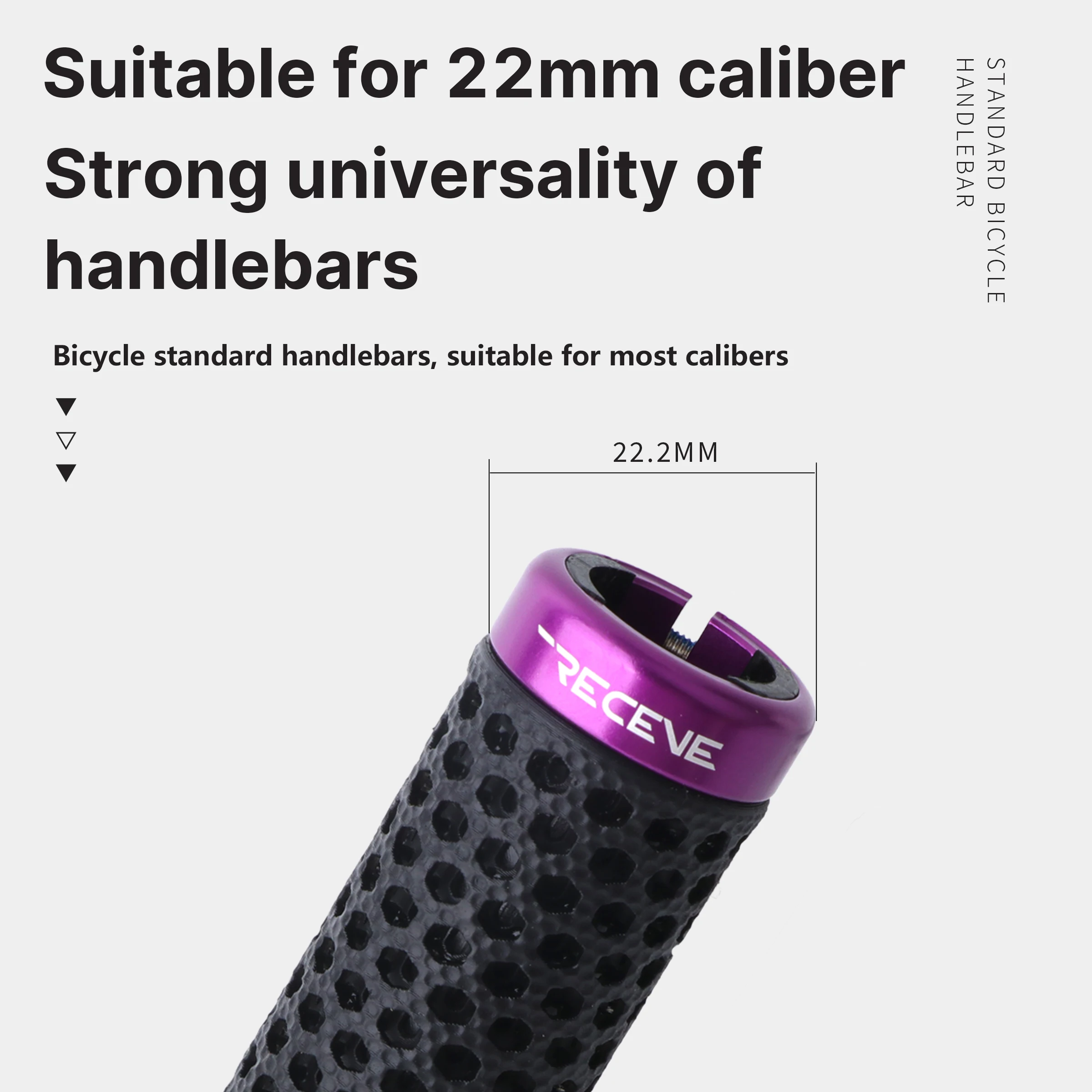 RECEVE Folding Bike Grips Bicycle Cuffs 3D Printing Handles Cover Lock On Grips With Aluminum Alloy Handlebar Cap For Brompton