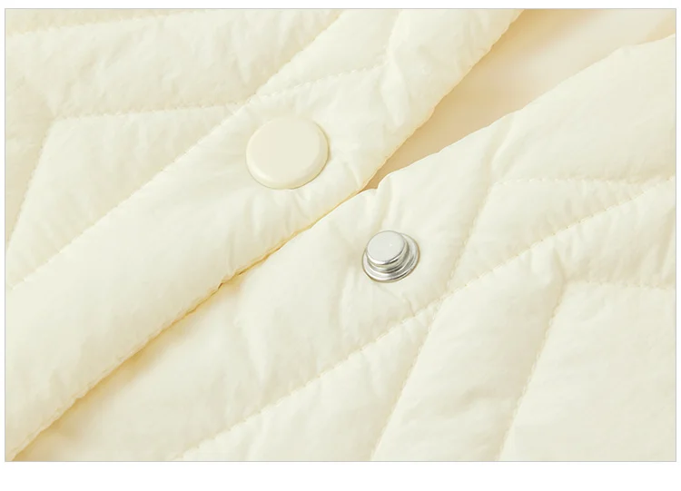 Cotton Clothing Women Stand Collar Loose New Winter Texture Rhombus Cotton Coat Fashion Casual