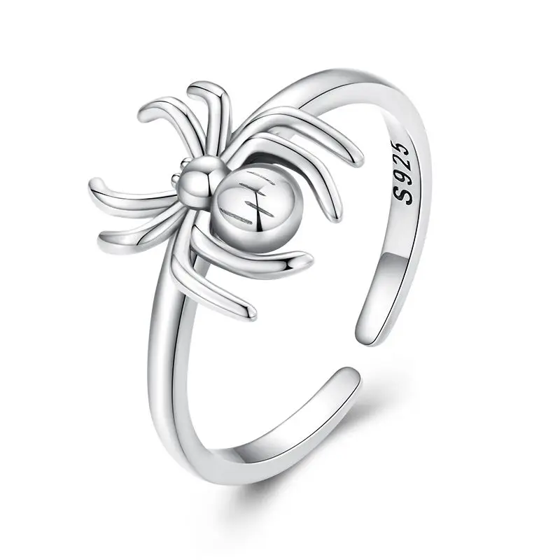 Elegant Adjustable Sterling Silver Zircon Open Ring