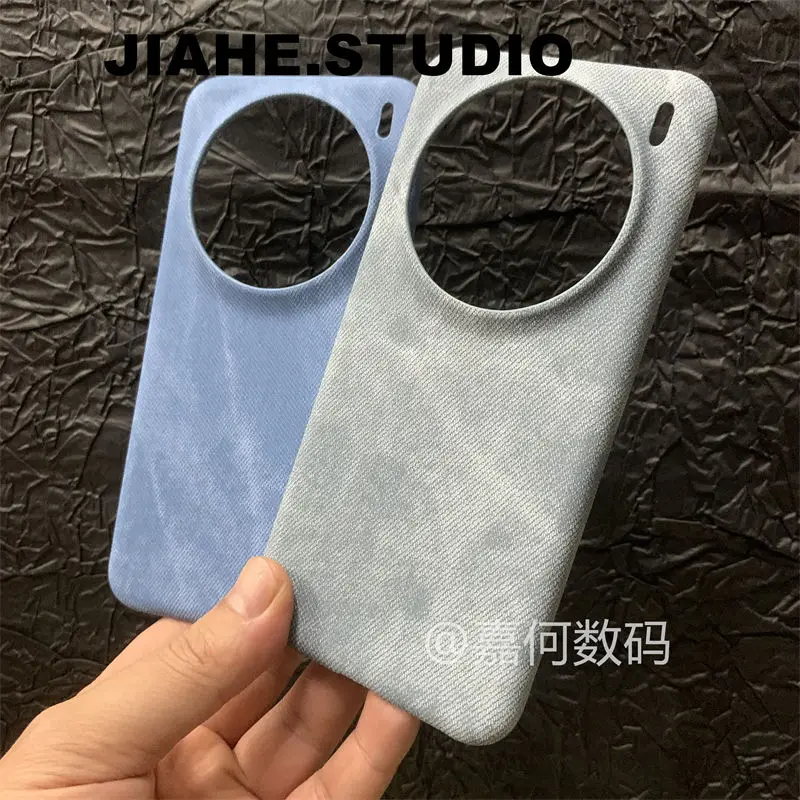 Shockproof Cowboy Cloth Texture Phone Case - Hard Protective Cover with Anti-Fall Design