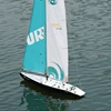 Hurricane Sailing Model RC Boat 2.4G Four-way Remote Control F5-E Class One-meter Sea Model Competition FRP Hull 4