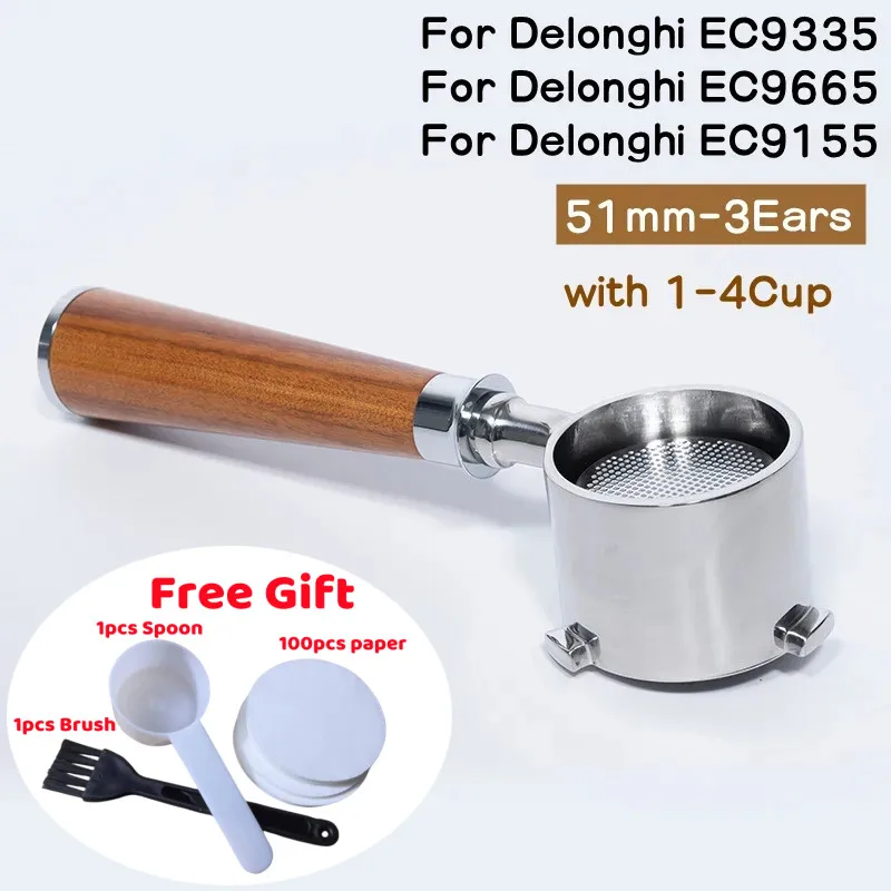 デロンギ-フィルターホルダー,コーヒーマシン,フィルターバスケット,4