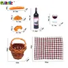 1Set Dollhouse Miniature Fabric Honey Bread Picnic Basket Kitchen Model Camping Scene Decor Toy Doll House Accessories 3