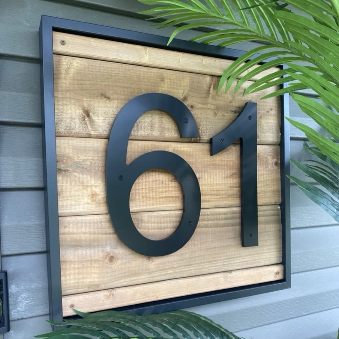 12 Inch 30cm Large Modern Floating House Numbers for Outdoor Door Address Garage Gate with Nail Kit house number signs house numbers