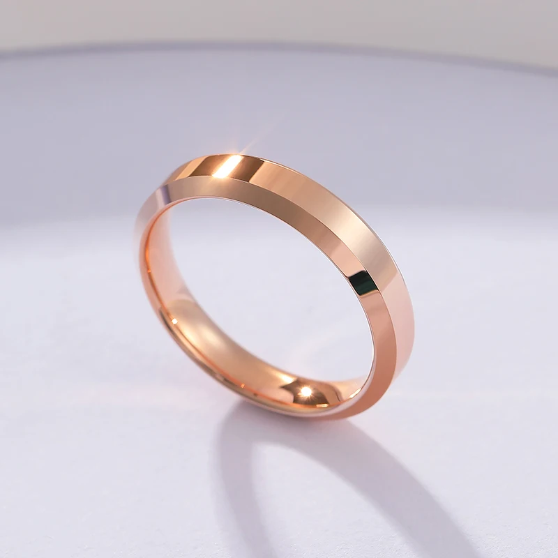 Tungsten Rings for Men Women Trendy and Versatile Simple High Grade Golden Ring Tail Ring,Engraving