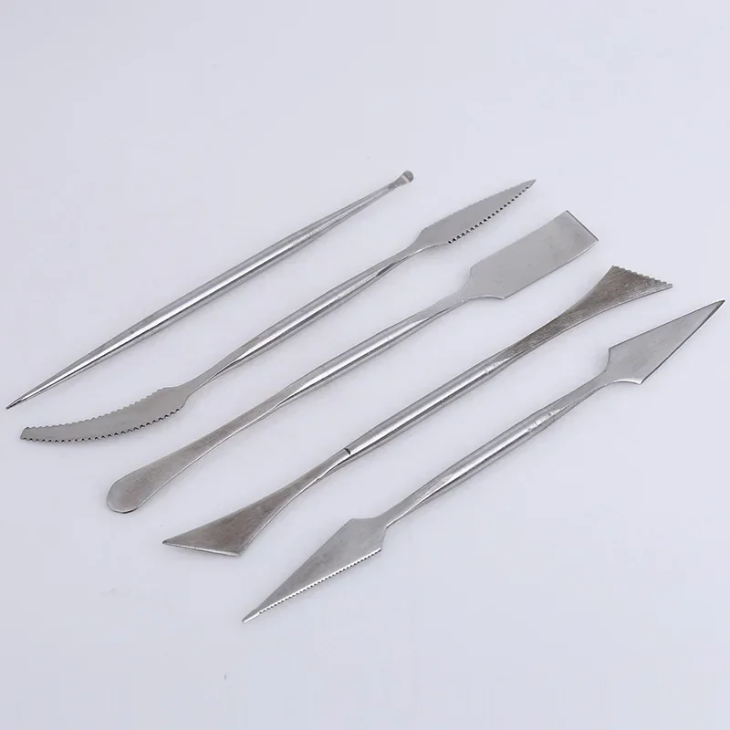 5pcs Stainless steel clay sculpture knife Sculpture tools for modeling ceramic craft double headed Pottery & Ceramics Clay Tool