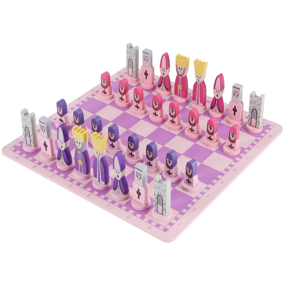 Travel Chess Set with Chess Board Educational Toys for Kids and Adults Pink HOT